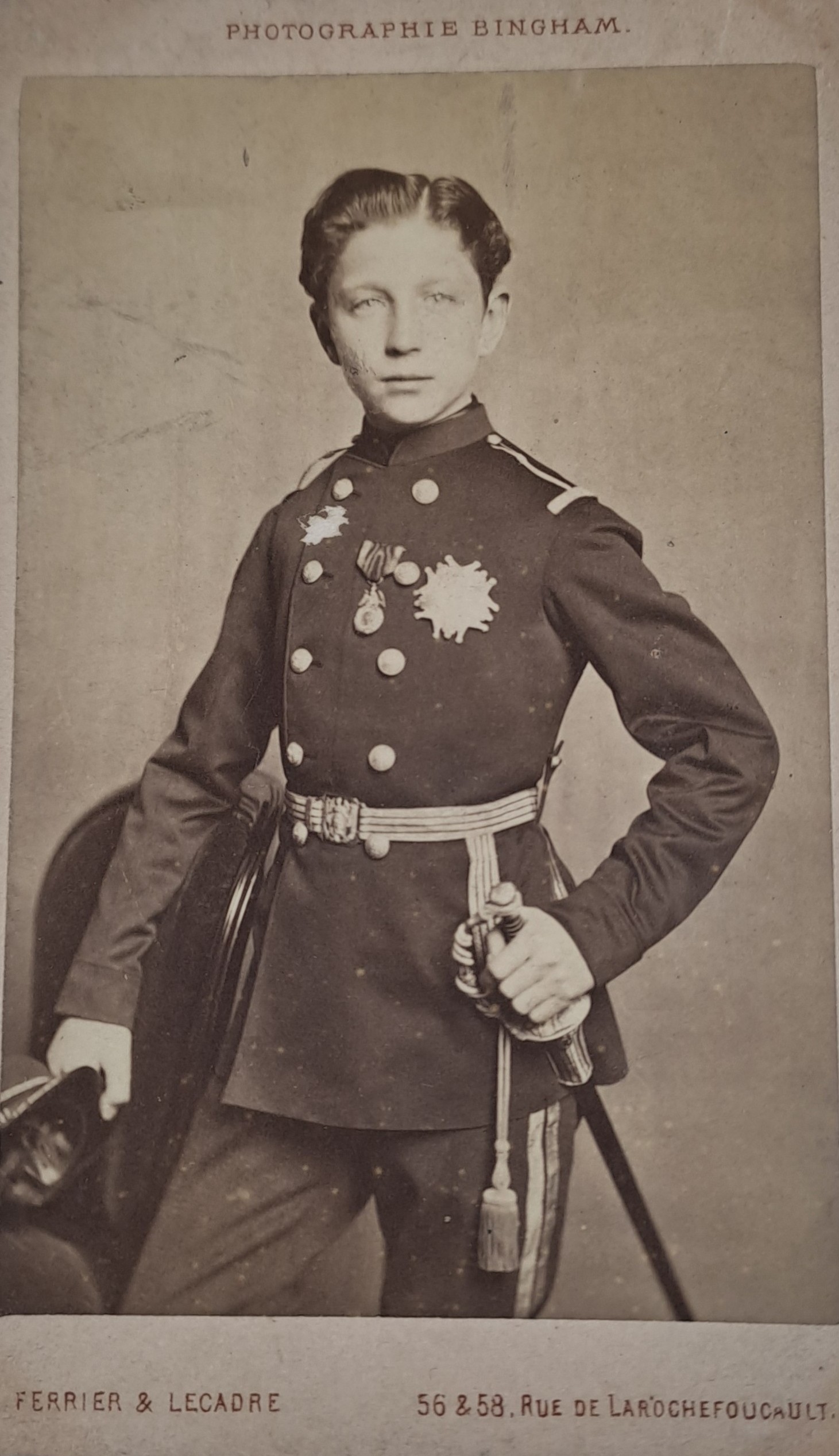 Le prince impérial en uniforme de lieutenant
